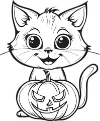 pumpkin cat. Collection kiiten with pumkin. Fuuny pets. Happy halloween