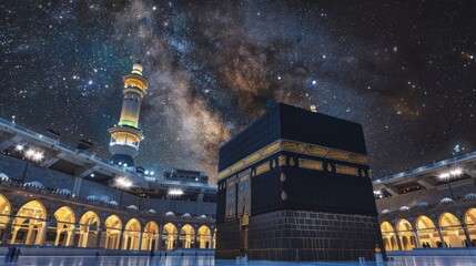Holy Kaaba in Mecca, Saudi Arabia