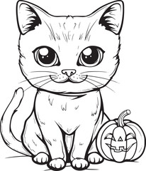 pumpkin cat. Collection kiiten with pumkin. Fuuny pets. Happy halloween