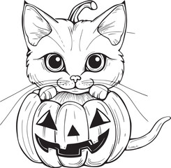 pumpkin cat. Collection kiiten with pumkin. Fuuny pets. Happy halloween
