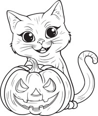 pumpkin cat. Collection kiiten with pumkin. Fuuny pets. Happy halloween