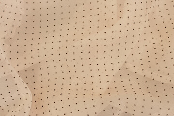 Polka dot fabric background. Beige dotted textile pattern. Chiffon fabric. Fold satin background....