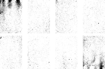 Dust Dots Grunge Texture Set. Black Dusty BACKGROUND