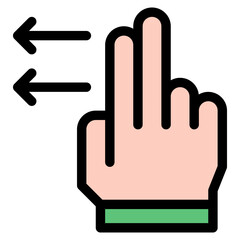 Vector Icon swipe, hand, hands and gestures, gestures, sign