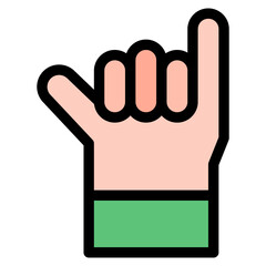 Obraz premium Vector Icon little finger, hand, hands and gestures, gestures, sign