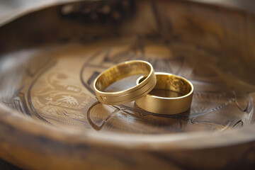 Elegant Wedding Rings with Custom Laser Engraving for Personal Touch