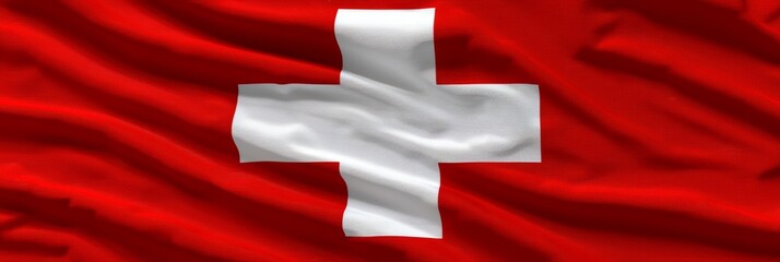 Obraz premium Switzerland national day swiss flag proudly displayed in various settings for celebration