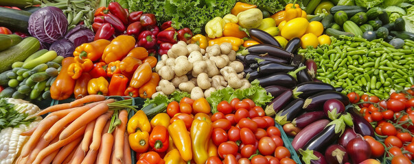 Diverse Selection of Fresh Vegetables Showcasing the Richness of Plant-Based Nutrition
