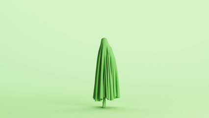 Green ghost ghostly figure walking woman Halloween soft tones mint background 3d illustration render digital rendering