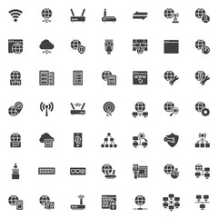Connectivity, Internet vector icons set