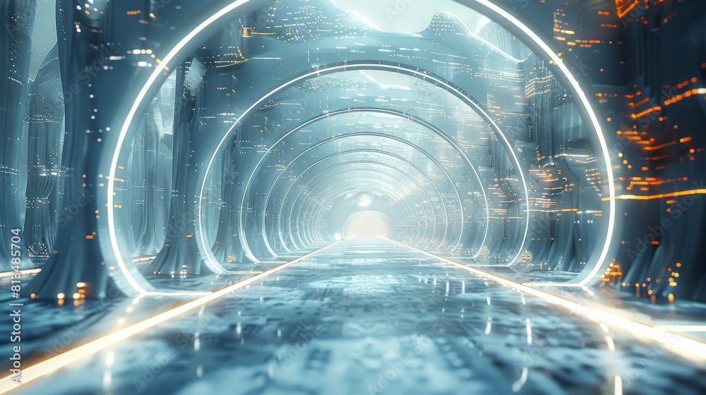 Poster a virtual infrastructure. epic composition, unusual angles. generative ai.