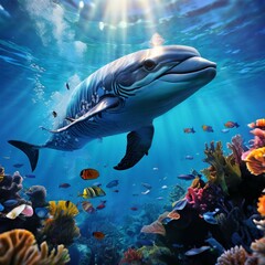Fototapeta premium An underwater scene