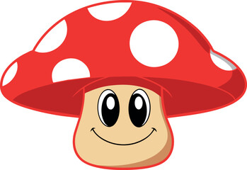 Cute mushroom vector illustration