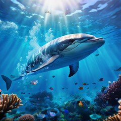 Fototapeta premium An underwater scene
