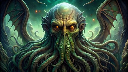 Fototapeta premium The Call of Cthulhu: Mysterious and Dark Fantasy Artwork