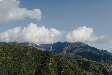Mountains and cloudy sky in South of Italy
