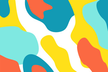 Abstract Color Patterns Geometrics in Memphis Style