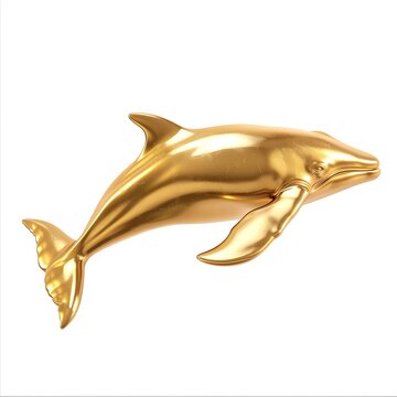 Golden D Clay Whale A Unique Office Decor Piece