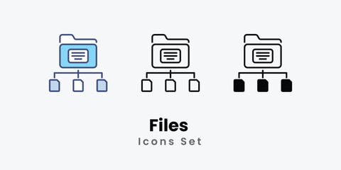Files  Icons thin line and glyph vector icon stock illustration