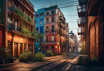 Obraz premium illustration, discovering secret urban exploration concealed spaces city, hidden, locations, uncovering, mysterious, abandoned, forgotten, underground