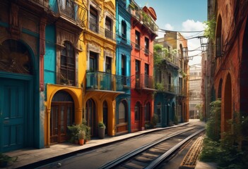 Fototapeta premium illustration, discovering secret urban exploration concealed spaces city, hidden, locations, uncovering, mysterious, abandoned, forgotten, underground