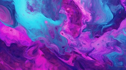 Fluid art texture with vibrant swirls of pink and blue. Abstract background for design elements, and creative visuals.Color with purple, blue and pink mixing together and separated in to layer. AIG35.
