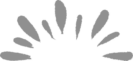 Doodle shine sunburst sparkle ray element. Hand drawn pop surprise line frame for title headline illustration. Doodle vector illustration