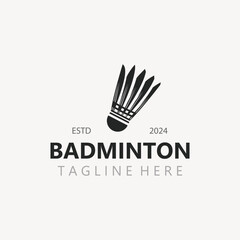 Badminton Shuttlecock logo icon design for Sport logo and Badminton Championship club, competititon isolated background