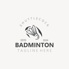 Badminton Shuttlecock logo icon design for Sport logo and Badminton Championship club, competititon isolated background