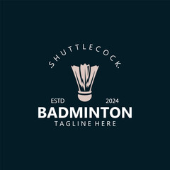 Badminton Shuttlecock logo icon design for Sport logo and Badminton Championship club, competititon isolated background