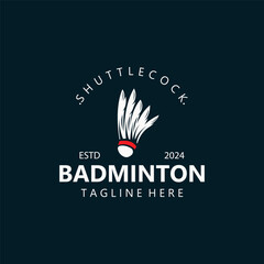 Badminton Shuttlecock logo icon design for Sport logo and Badminton Championship club, competititon isolated background