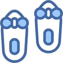 Vector Icon footwear, slippers, sandals, fashion, woman