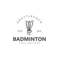 Badminton Shuttlecock logo icon design for Sport logo and Badminton Championship club, competititon isolated background