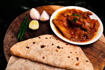 Roti with Chicken Curry or Checken Kasha