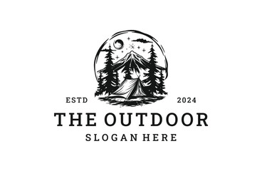 Mountain style logo icon design template flat vector