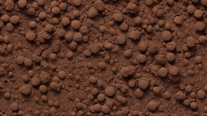 Close-up Texture of Brown Cocoa Powder