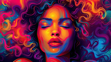 Colorful pop art characterized by bold colors and captivating visuals, representing the joy of life