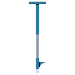 Weed extraction tool vector cartoon illustration isolated on a white background.
