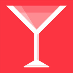 Cocktail glassware vector cartoon illustration isolated on background.