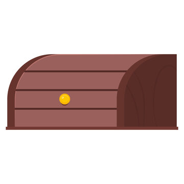 recommend clip art: Bread box for kitchen vector cartoon illustration isolated on a white background.