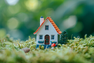 A miniature toy house symbolizes dreams of home, property, and insurance  