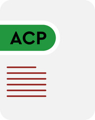 ACP File icon Blue Ribbon and Wasabi color