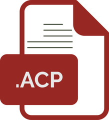 ACP  File extension Icon  color Fill rounded corners inside transparent