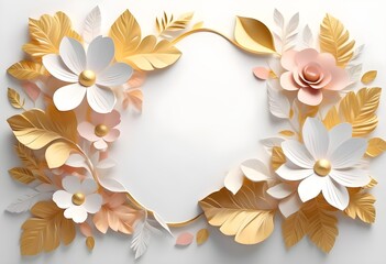 3d rendered photo of flowers on a plain background