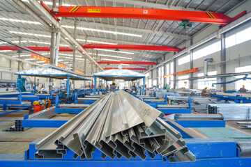The metal products processing production line is located in a steel company in North China
