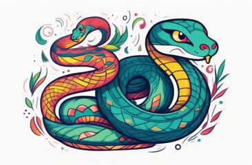 snake, new year, new year 2025, snake drawing, snake illustration, symbol of the year, symbol of the new year, year of the snake