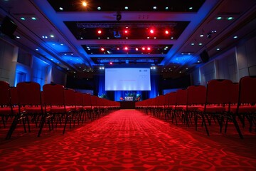 Preparing for a product launch or unveiling presentation at a business convention