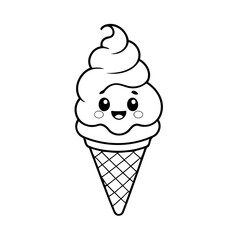 Cute vector illustration ice hand drawn for toddlers