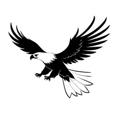 Vector illustration of a cute Eagle doodle for children worksheet