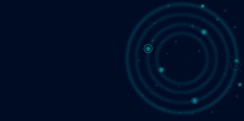 Abstract line circle with points background. Global network connection or communication and social network concept background.